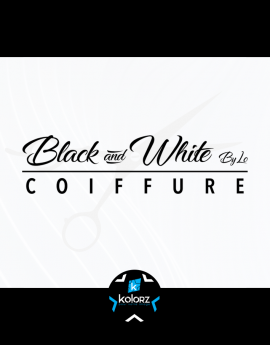 Création de logo et identité visuelle professionnelle BLACK & WHITE COIFFURE