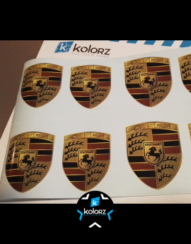 Stickers logo Porsche 6 cm de haut