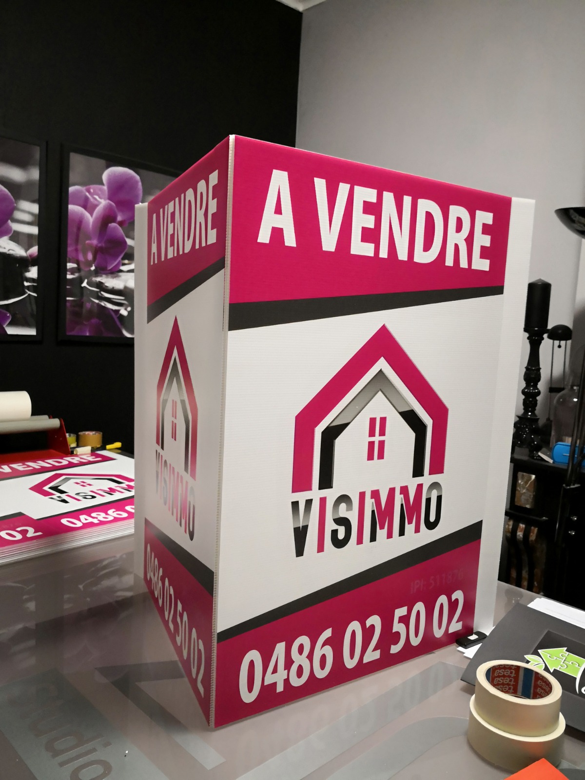 Signalétique extérieure sur panneau