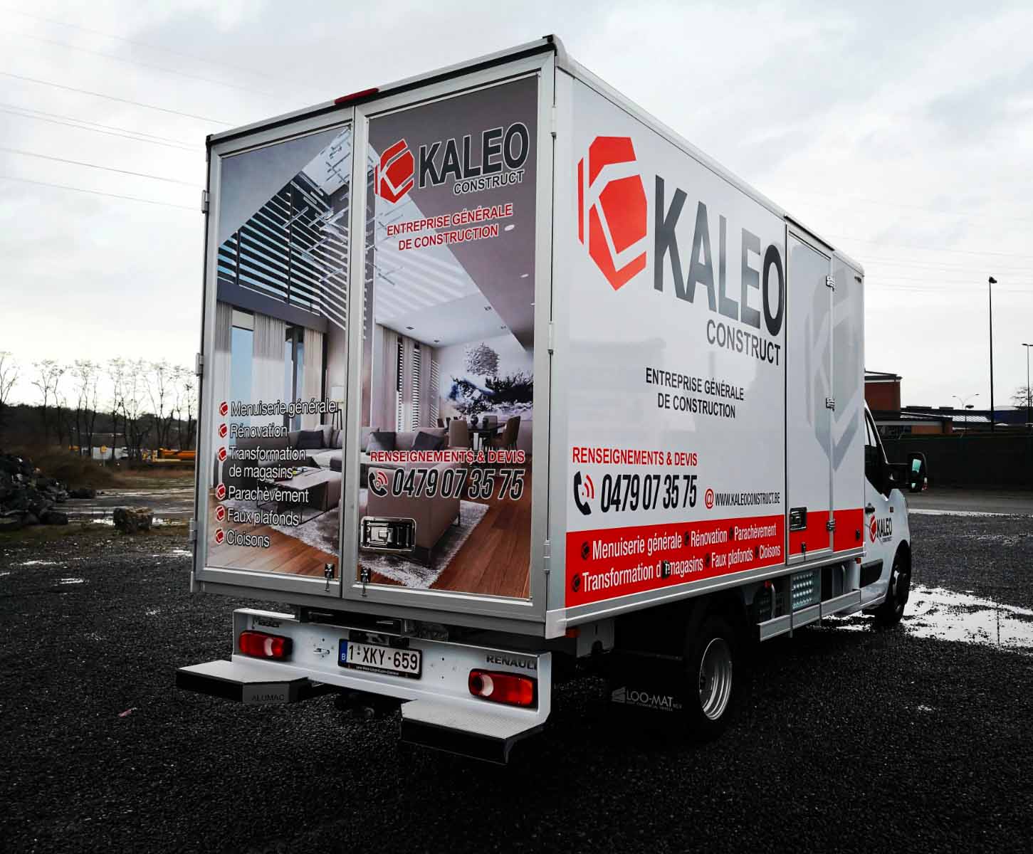 Lettrage véhicule publicitaire à Liège