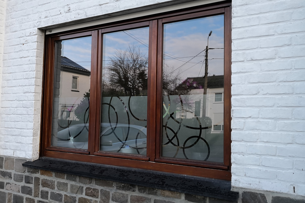 Décoration verre sablé résidentiel